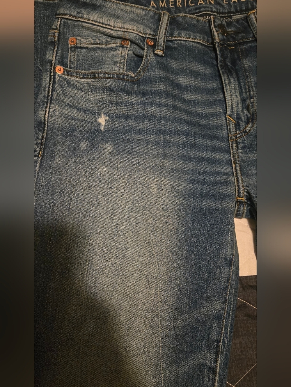 American Eagle Airflexb Light Wash Straight Jeans - Picture 3 of 13
